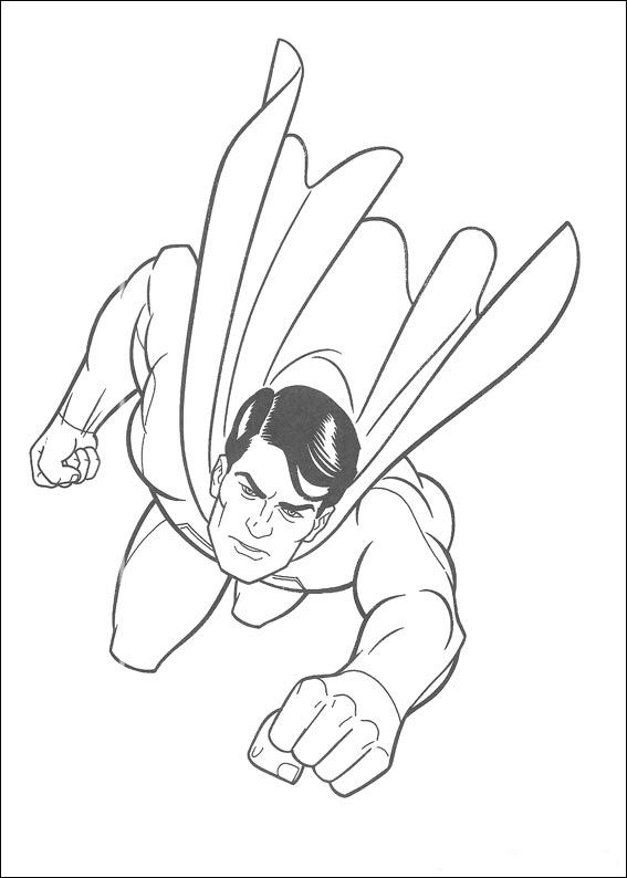 Plansa de colorat cu Superman 6 47